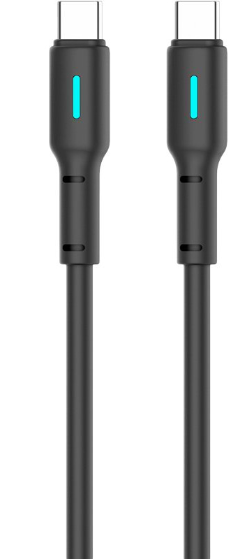 Кабель синхронізації даних Gelius Lumin Lamp GP-UC100 Type-C/Type-C (1m) (60W) Black (94345)