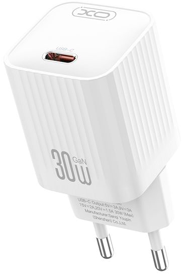Мережевий зарядний пристрій XO L148 PD30W Single USB-C Charger, white (XO-L148)
