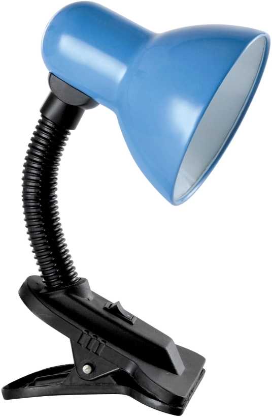 Фото - Уценка - Настольная лампа Sirius TY 1108B на одну лампочку с прищепкой (голубая)