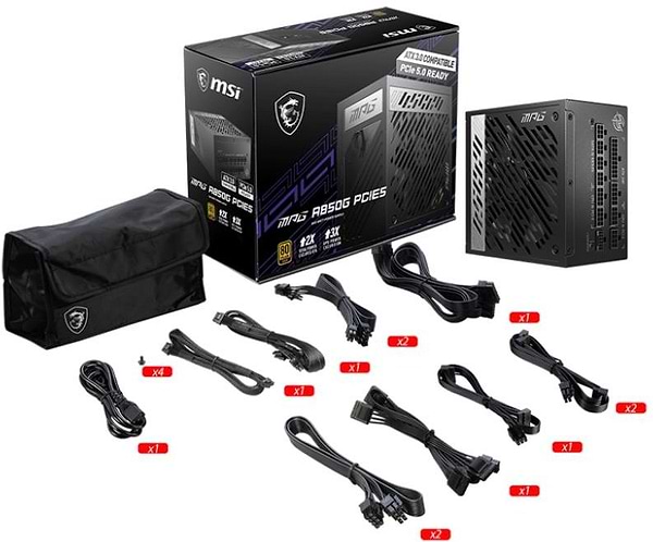 Фото - Блок живлення для ПК MSI 850W (MPG A850G PCIE5)
