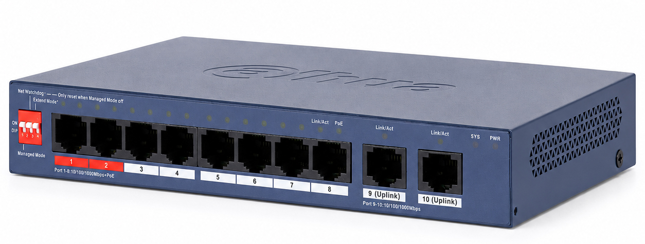 Коммутатор локальної мережі (Switch) Dahua DH-CS4010-8GT-110-V2 PoE