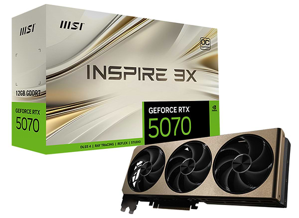 Фото - Відеокарта MSI GeForce RTX 5070 12G INSPIRE 3X OC (G5070-12I3C)