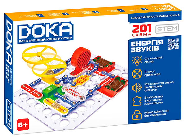 Фото - Электронный конструктор DOKA 201 СХЕМА (D70706)