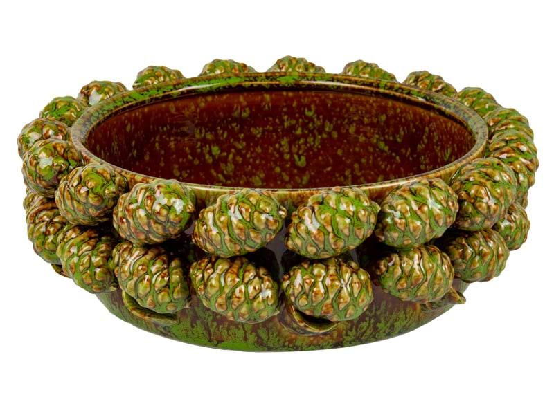 Кашпо Lefard Шишки 30х30х10 см зеленое (626-003)