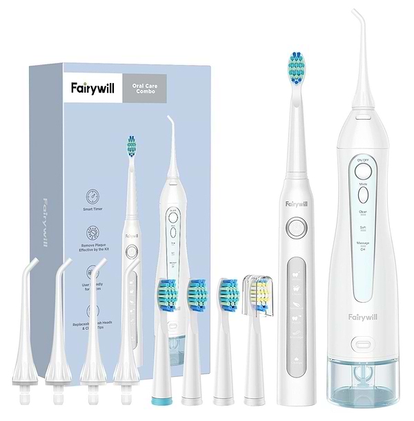 Фото - Зубна щітка електрична Fairywill D7 + іригатор F5020E White