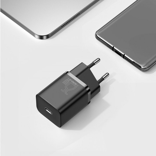 Фото - Мережевий зарядний пристрій Baseus 1xUSB 25W USB-C+Cable Type-C (TZCCSUP-L01)
