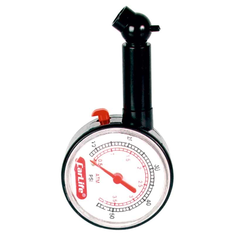 Манометр автомобільний CarLife 7,5 Атм, металевий (TG571)