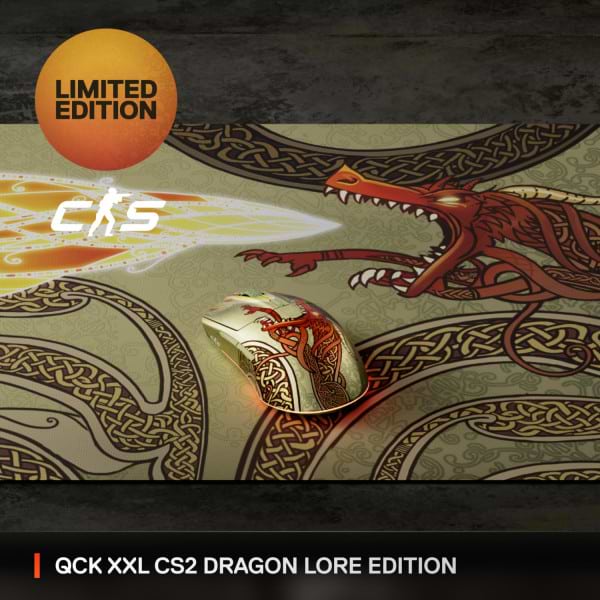 Фото - Килимок для миші  ігровий SteelSeries Qck XXL CS2 Edition (Dragon Lore) (63448)