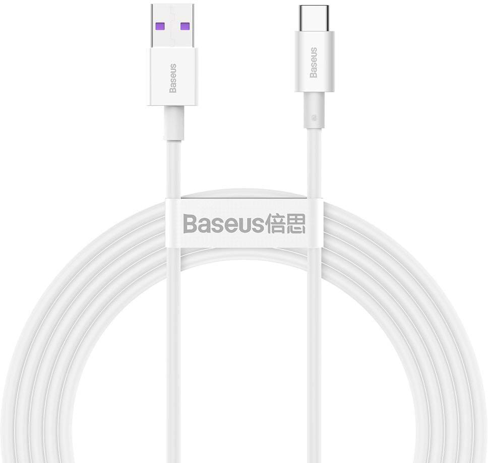 Кабель синхронізації даних Baseus Superior Fast Charging USB-USB-C 2m White (CATYS-A02)