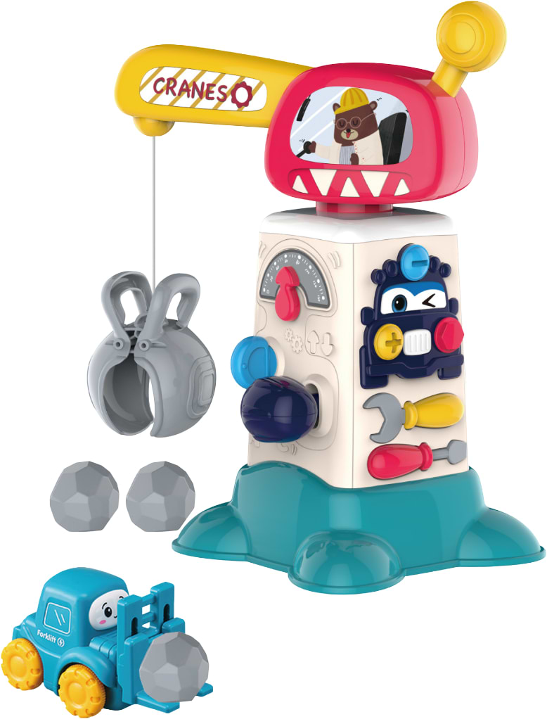 Игровой набор Yanger Подъемный кран с машинкой и инструментами (2158)