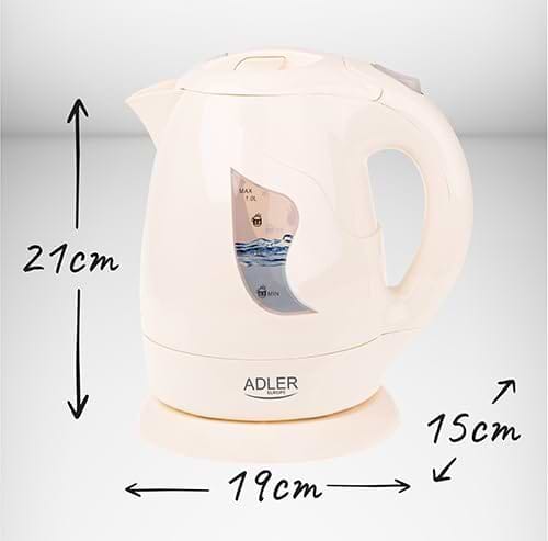 Фото - Електричний чайник Adler AD 08 Beige