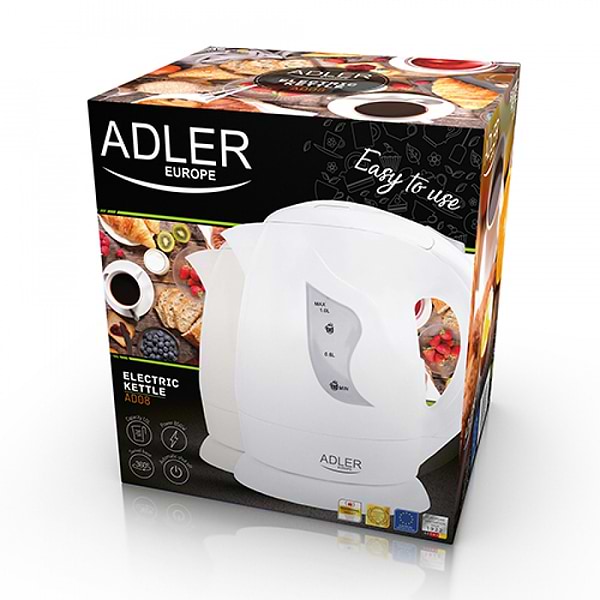 Фото - Електричний чайник Adler AD 08 Beige
