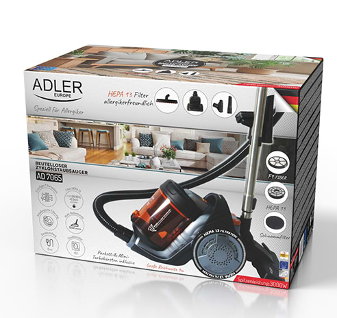 Фото - Пылесос для сухой уборки без мешка Adler AD 7065