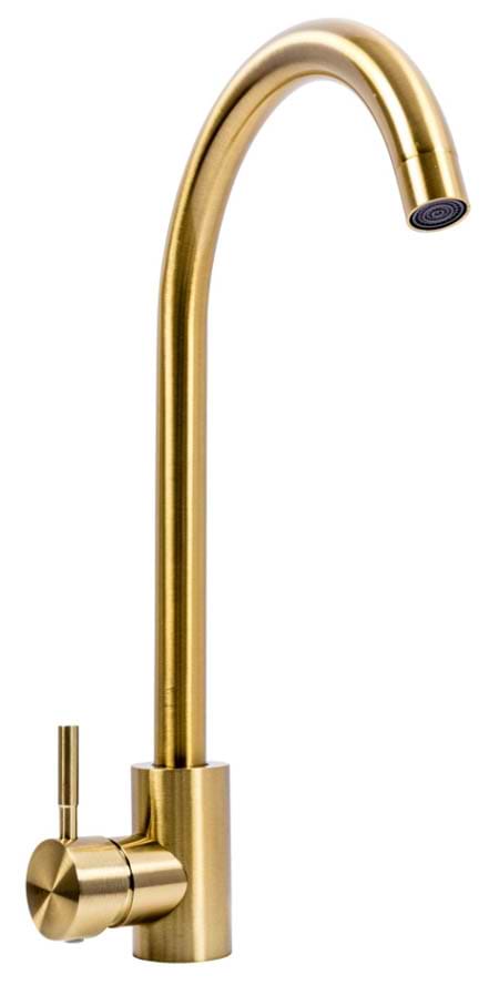 Смеситель кухонный VALESO JW449 PVD золотой