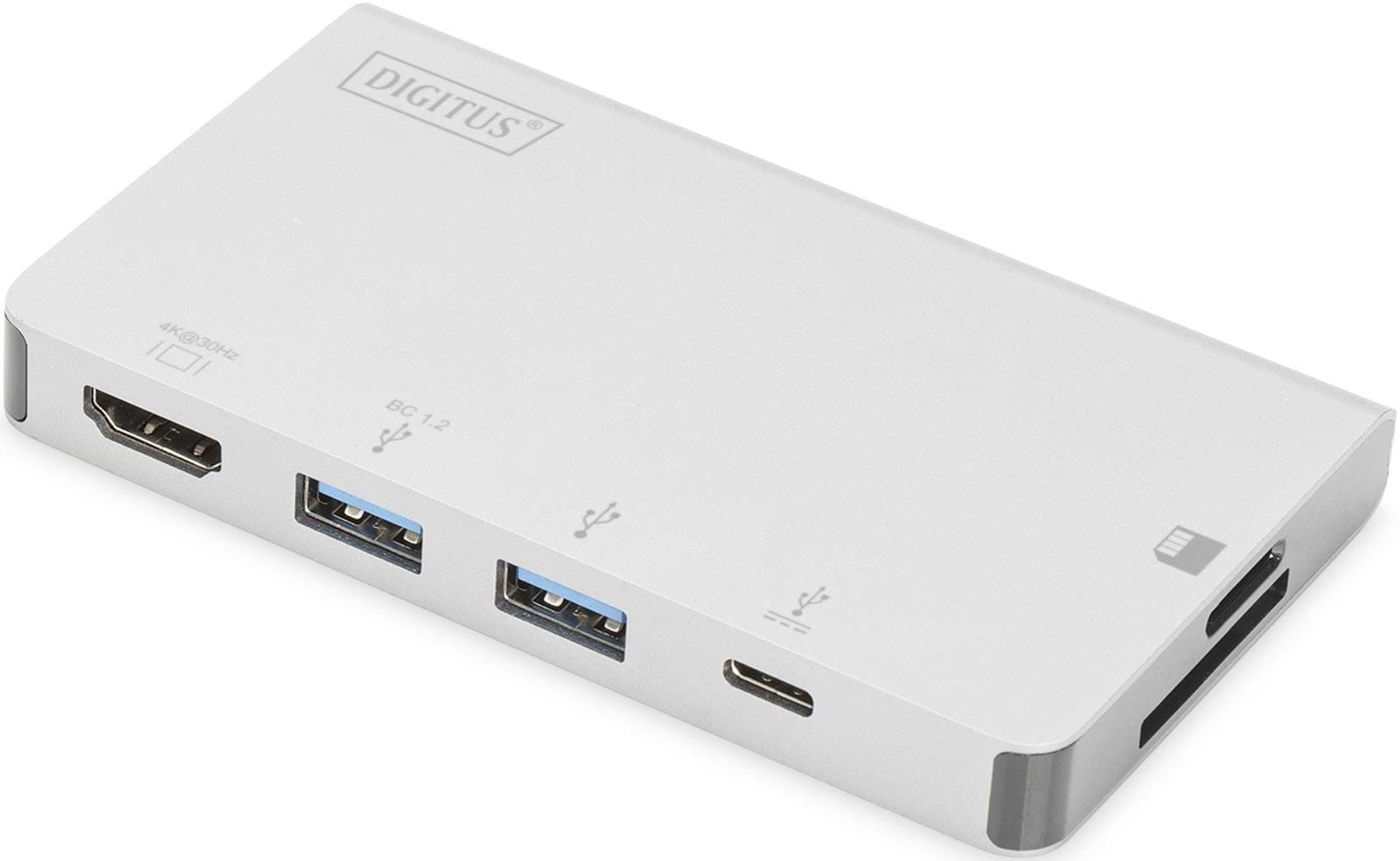 Хаб USB Digitus USB-C HDMI/2xUSB-A/USB-C/SD/MicroSD (DA-70867)