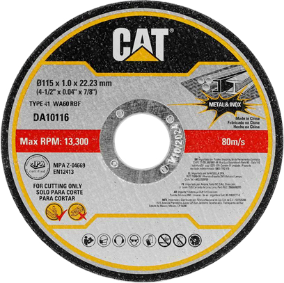 Фото - Круг отрезной по металлу CAT 10 шт. (DA10115)