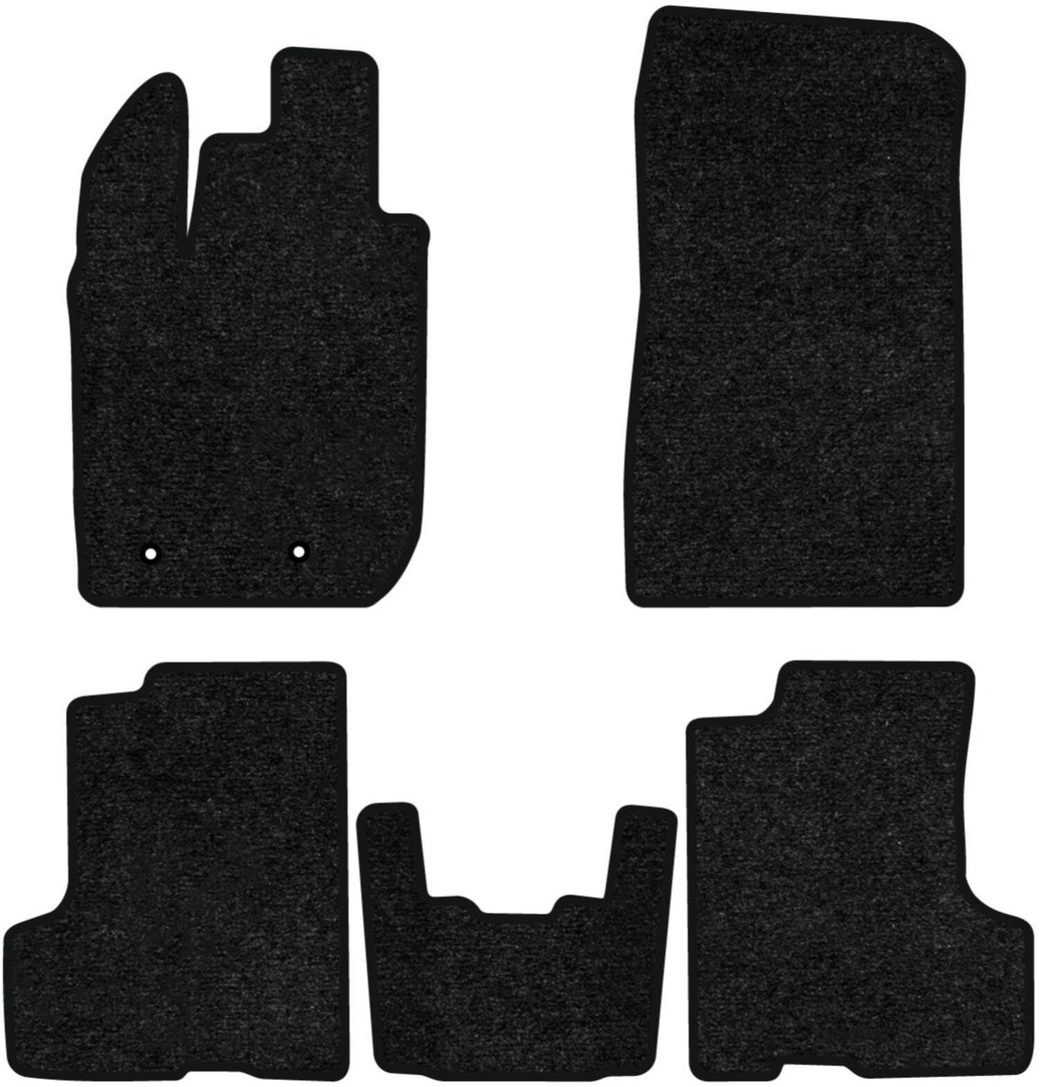 Коврики ворсовые в салон авто EVAtech Standard для Dacia Duster (HM) MT 2018-2024 2 поколение SUV EU черный кант DA13506C5RD2VEB