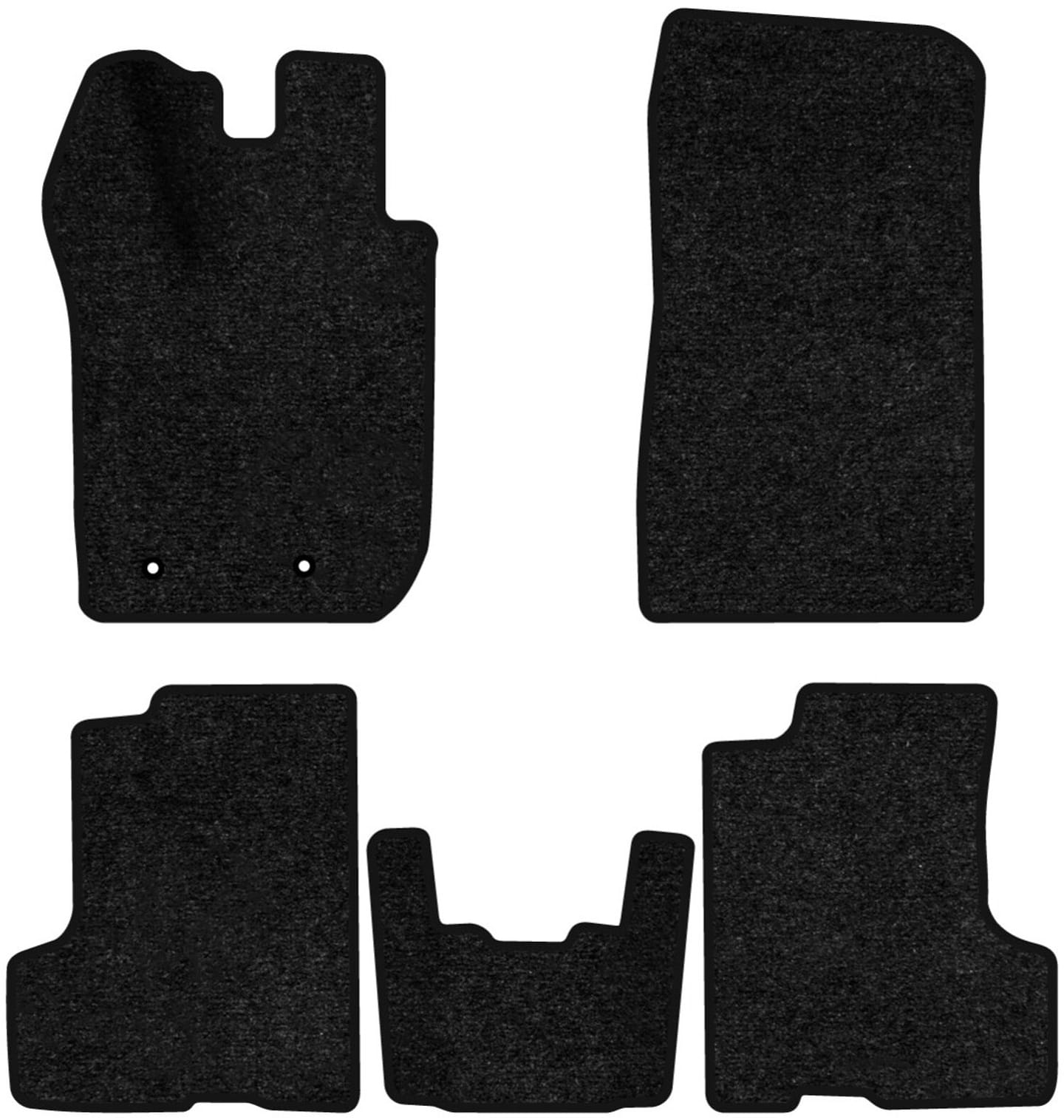 Коврики ворсовые в салон авто EVAtech Standard для Dacia Duster (HM) MT 2018-2024 2 поколение SUV EU черный кант DA13506CD5RD2VEB