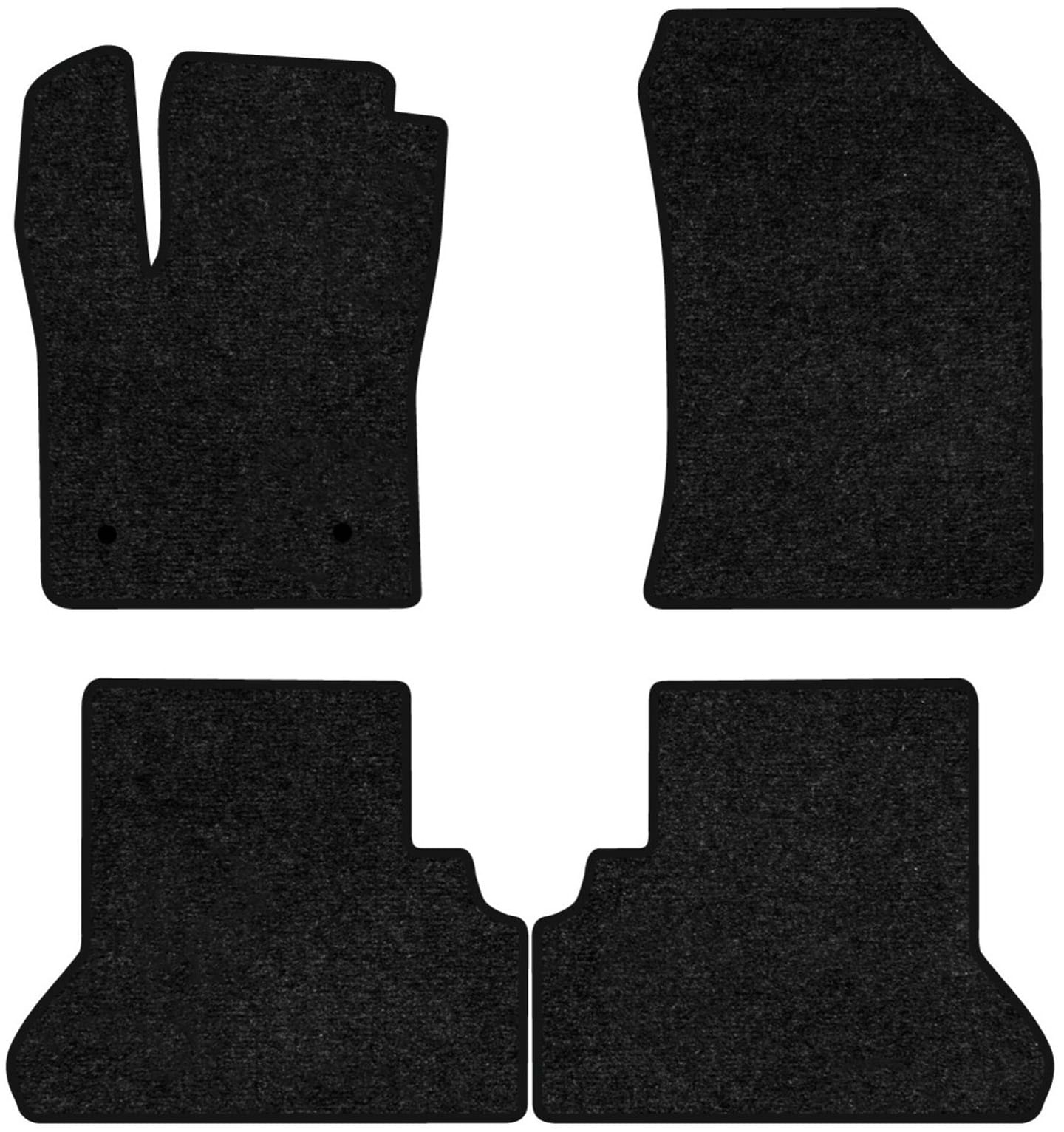 Коврики ворсовые в салон авто EVAtech Standard для Dacia Dokker 2012-2021 1 поколение Minivan EU черный кант DA44139PC4RN2VEB