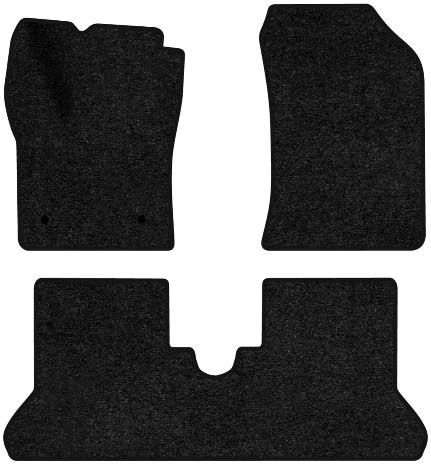 Коврики ворсовые в салон авто EVAtech Standard для Dacia Dokker 2012-2021 1 поколение Minivan EU черный кант DA44139ZD3RN2VEB