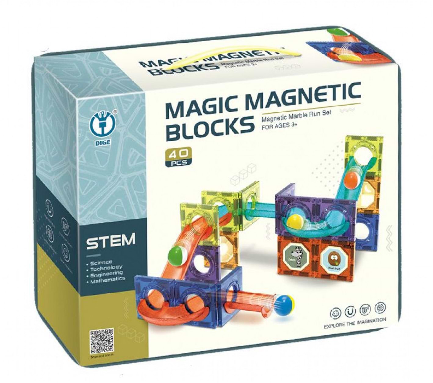 Магнітний конструктор DIGE гірка 40 ел. (1200)