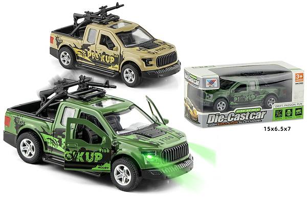 Фото - Колекційна машинка 1:32 XU YE інерційна військовий джип світло звук в асортименті (K175B4)