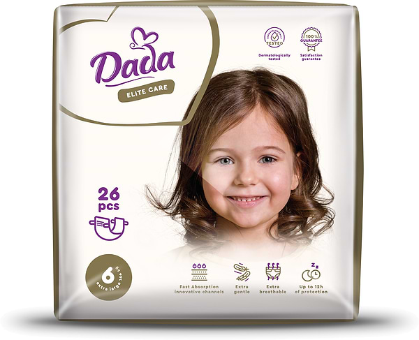 Фото - Одноразові підгузки Dada Elite Care Розмір 6 (16+ кг.), 26 шт. (4820174981129) Фото - Одноразові підгузки Dada Elite Care Розмір 6 (16+ кг.), 26 шт. (4820174981129)