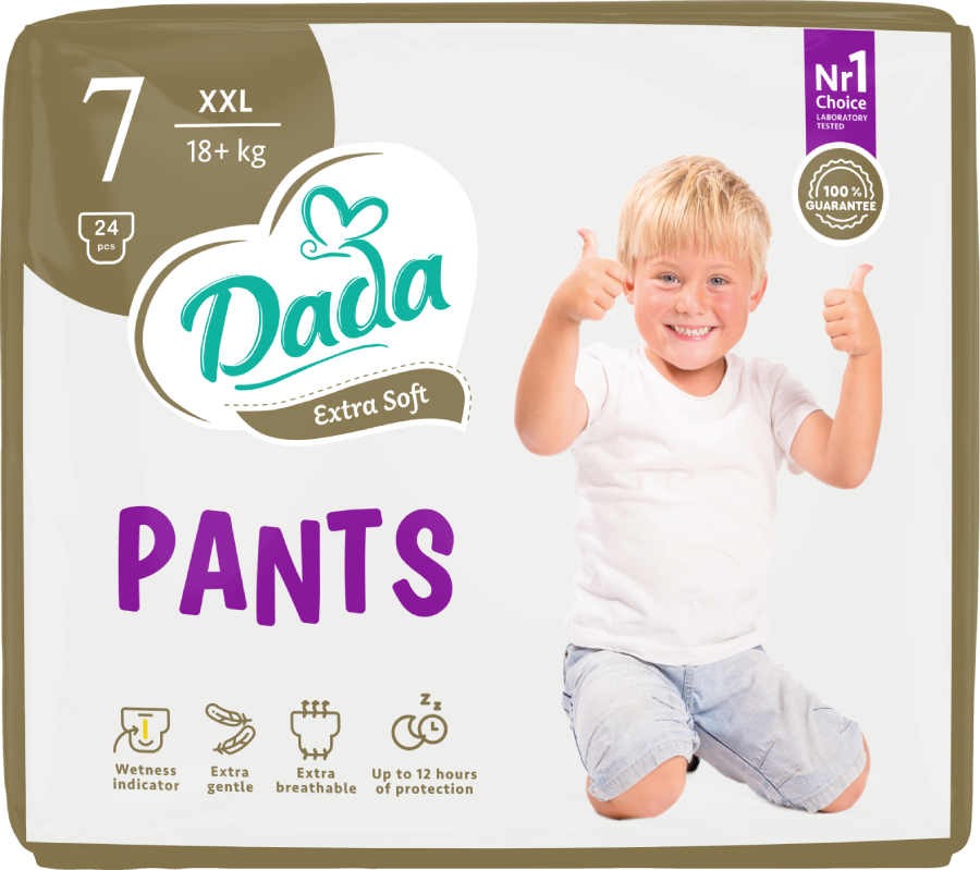 Одноразовые подгузники-трусики Dada Extra Soft 7 (18+ кг) 24 шт. (981815)