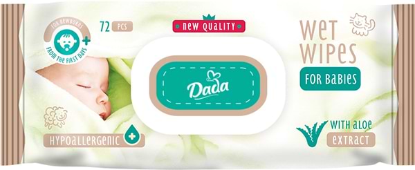 Фото - Серветки вологі для дітей Dada з екстрактом алое з клапаном, 72 шт. (4820174980405) Фото - Серветки вологі для дітей Dada з екстрактом алое з клапаном, 72 шт. (4820174980405)