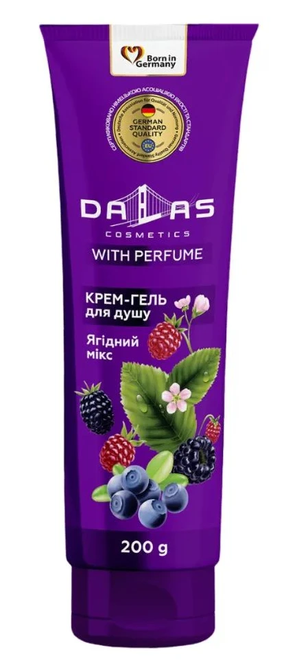 Крем-гель для душу DALAS Ягідний мікс, 200 мл