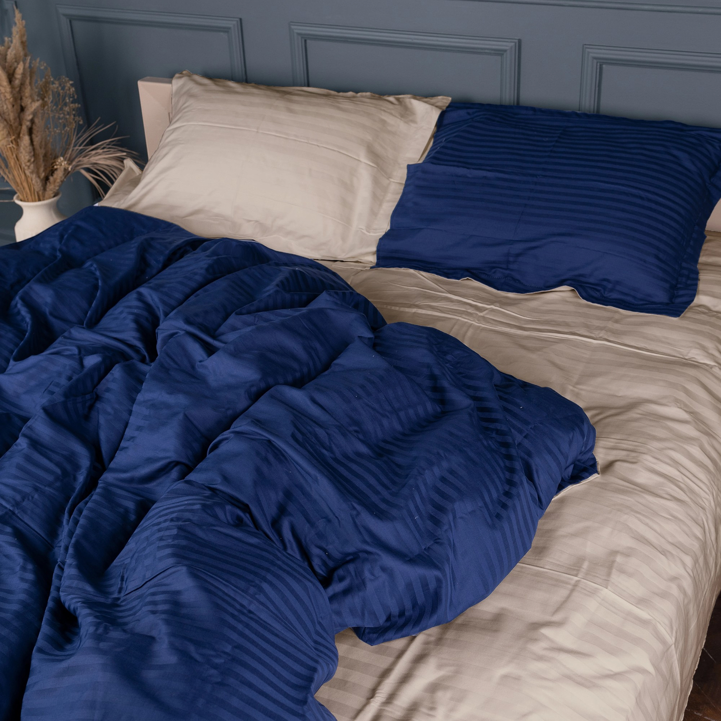 Комплект постельного белья детский MirSon Satin Stripe 30-0020 + 30-0004 Danelli 110х140 (2200005247419)