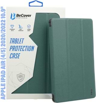 Чохол для планшета BeCover Soft Edge з кріпленням Apple Pencil for Apple iPad Air (4/5) 2020/2022 10.9'' Dark Green (711120) - Фото 1