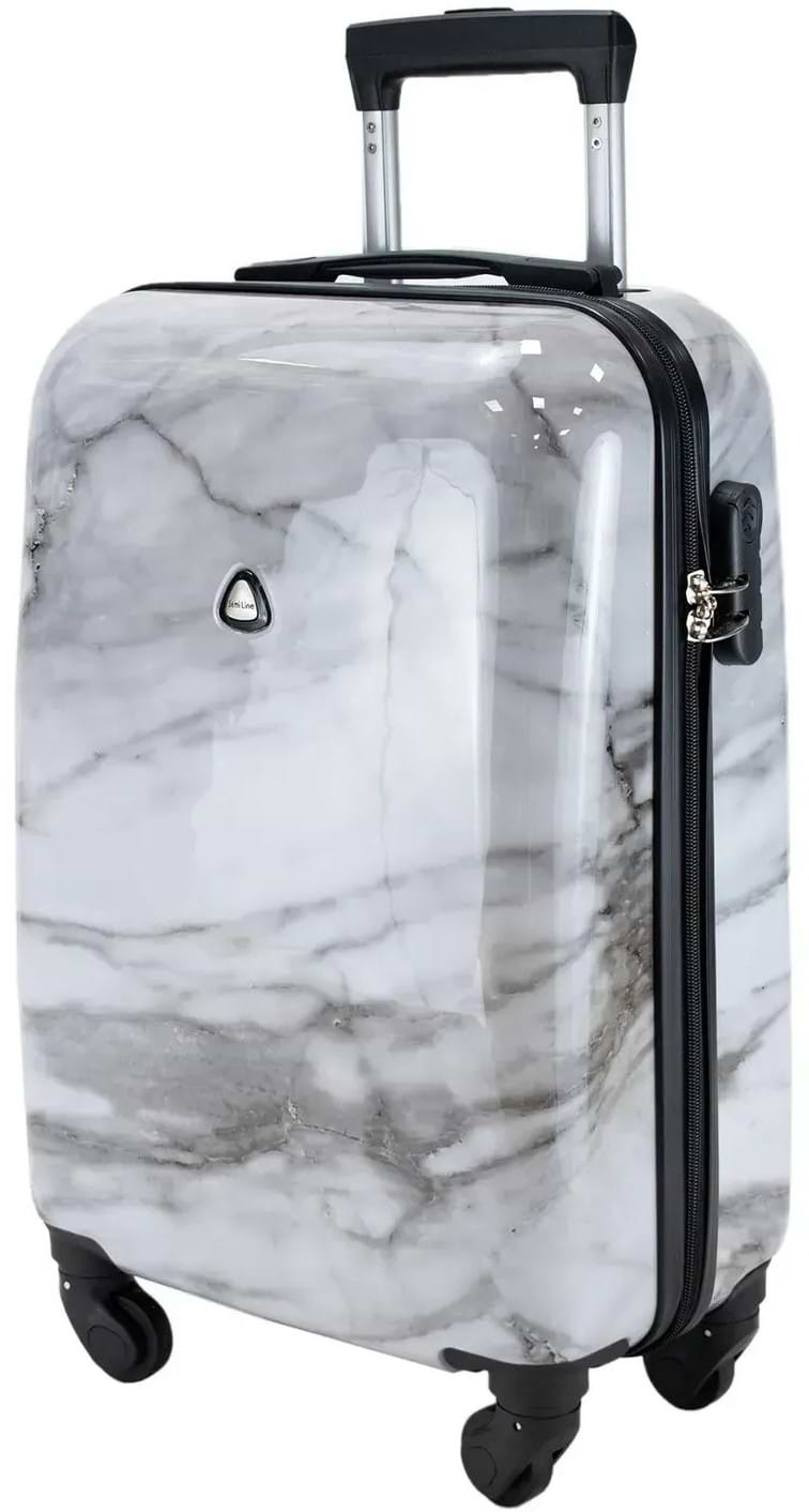 Чемодан Semi Line 20" (S) White Marble (T5731-1)