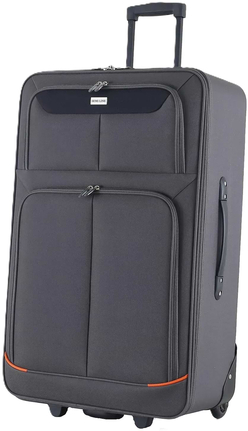 Чемодан Semi Line 28" (L) Grey/Orange Lines (T5754-3)