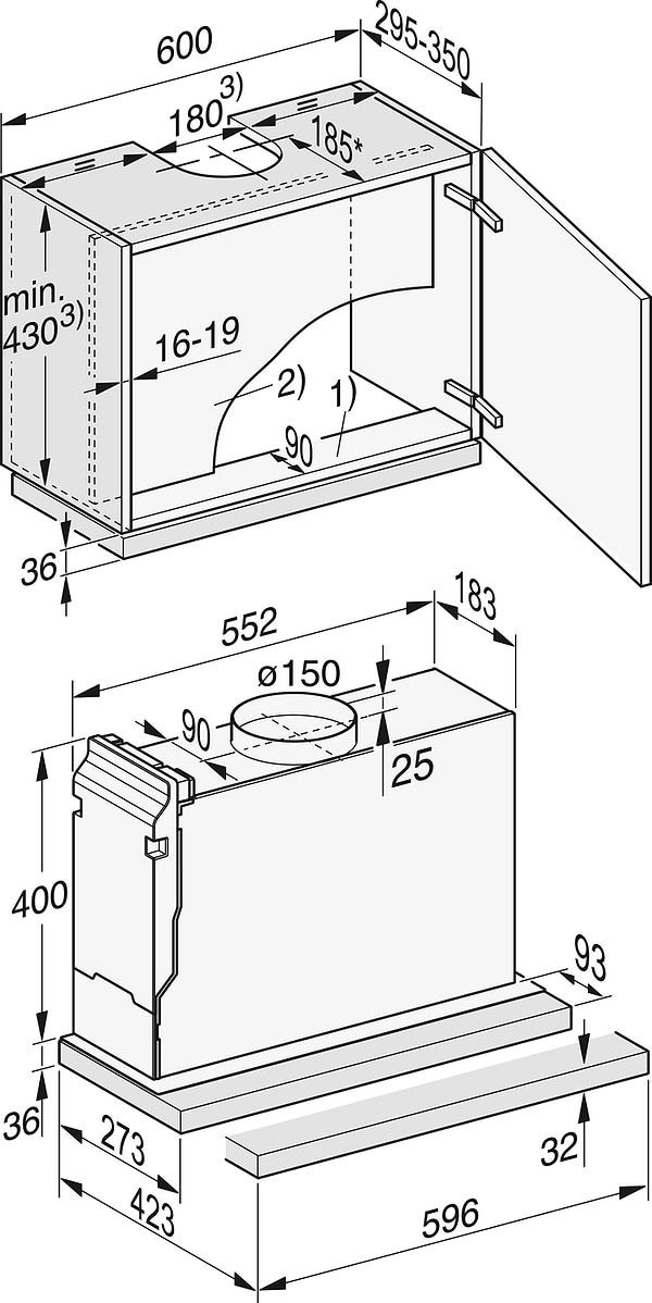 Фото - Витяжка вбудована Miele DAS 2620