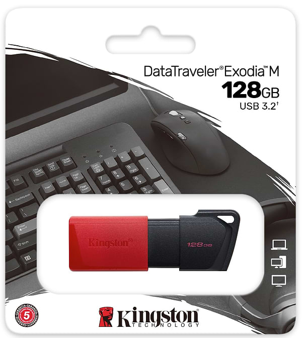 Фото - Флеш USB Kingston DataTraveler Exodia M 128GB Black/Red (DTXM/128GB)