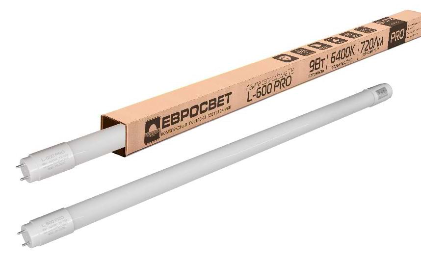 Лампочка світлодіодна Євросвітло PRO 9Вт 4200K L-600, T8 G13 (000042353)