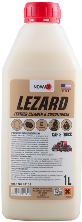 Фото - Очисник для авто NOWAX та кондиціонер шкіри LEZARD 1 л готовий розчин (NX01131) Фото - Очисник для авто NOWAX та кондиціонер шкіри LEZARD 1 л готовий розчин (NX01131)