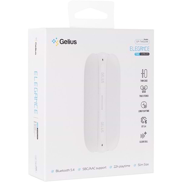 Фото - Навушники вкладиші бездротові TWS Gelius Elegance GP-TWS044 White (101224)