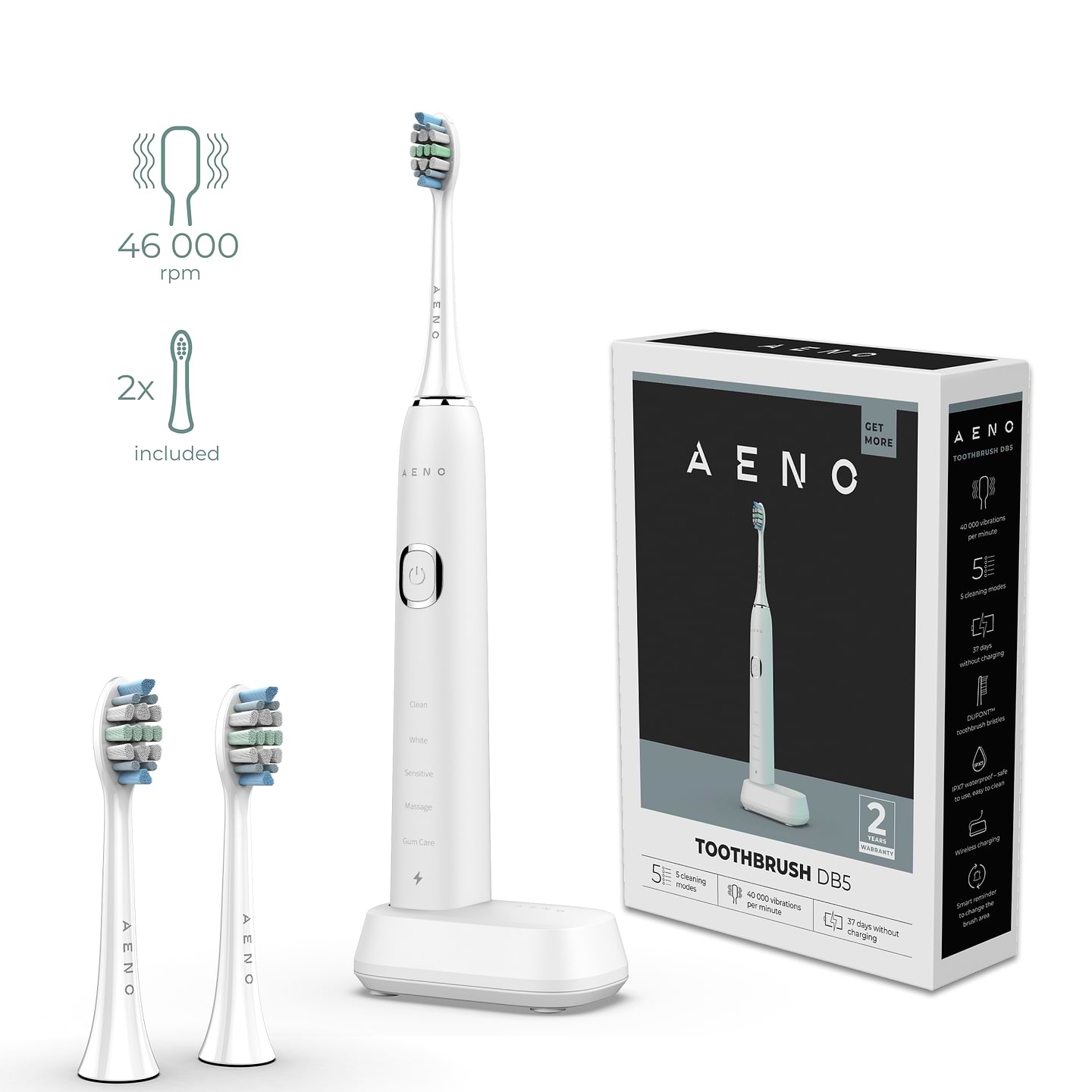 Зубная щетка электрическая AENO DB5 White (ADB0005) - Фото 1