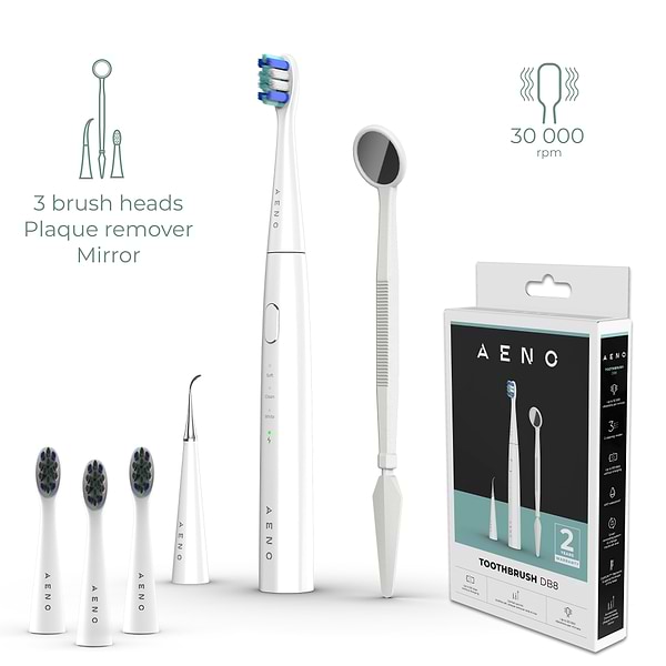 Фото - Уцінка - Зубна щітка електрична AENO DB8 White (ADB0008) Фото - Уцінка - Зубна щітка електрична AENO DB8 White (ADB0008)