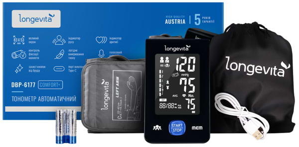 Фото - Тонометр Longevita DBP-6177