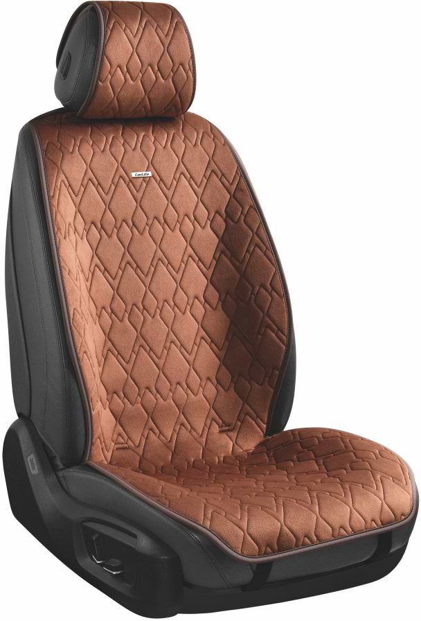 Комплект накидок на сидіння автомобіля CarLife Racer coffee (SC20404)