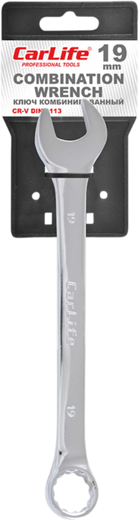 Ключ комбiнований CarLife CR-V 19 мм (WR4019)