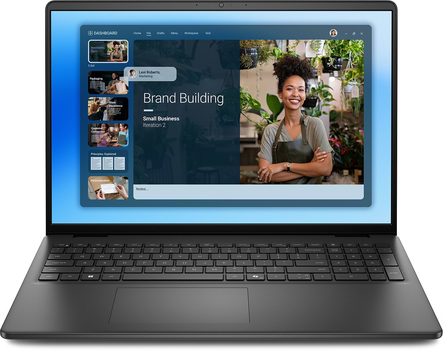 Ноутбук Dell 16 DC16250 (DC16250RPLU011UA_UBU) Black - Фото 1