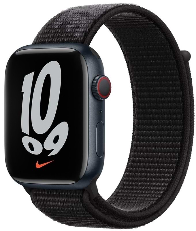 Ремешок для смарт-часов Apple 45mm Black Nike Sport Loop - Regular (ML343ZM/A)