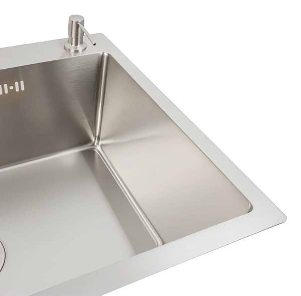 Фото - Мийка кухонна VALESO Handmade 70х50 нержавійка (сифон круглий, 3,0/0,8)