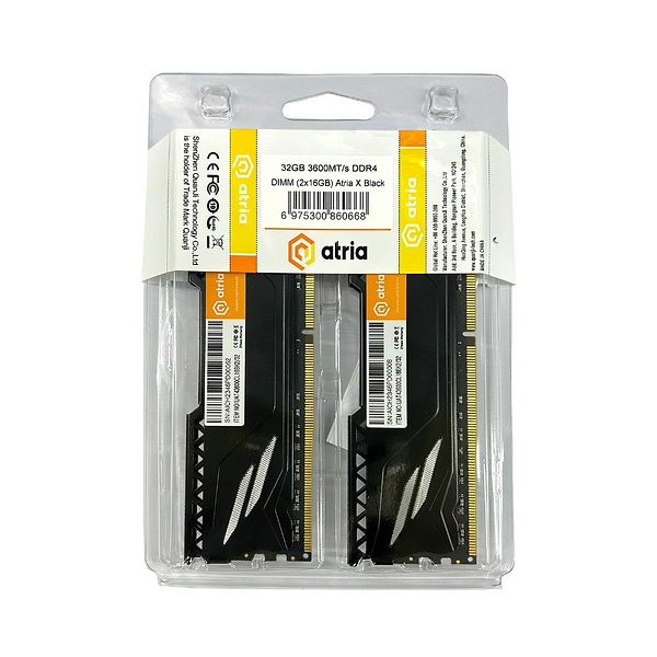 Фото - Память DDR ATRIA Fly Blue DDR4 32/3600 2x16GB (UAT43600CL18BK2/32)