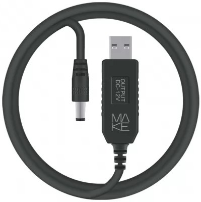 Кабель USB - DC MAKE 12V 1м Black (MCB-DP2BK) - Фото 1