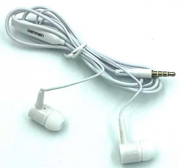 Фото - Наушники вкладыши проводные Denmen DR02 3.5mm 1.2 м White (DE-DR02-WH)